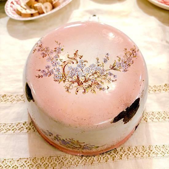 フランス1930年代 ＊ JAPY社 ＊ ホーロー片手パン ＊ ピンクぼかしに