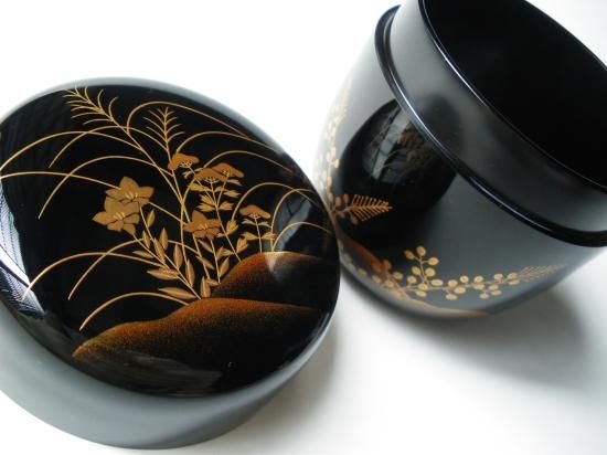 秋草蒔絵中棗 (共箱)智斎 - 茶道具販売 栗林園