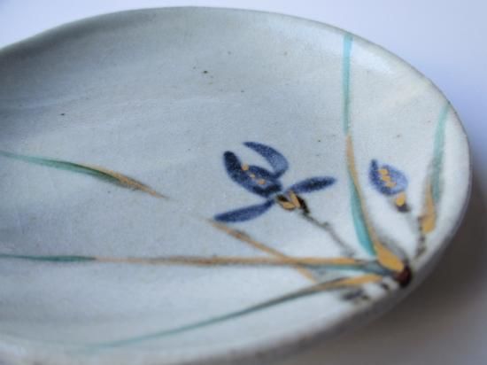 乾山写 春蘭絵 銘々皿 5客入 (共箱)幸兵衛窯 - 茶道具販売 栗林園