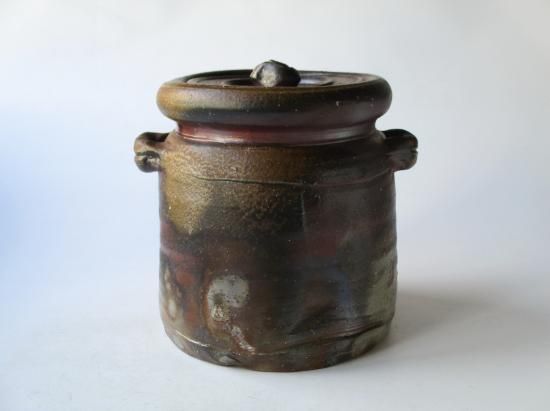 備前焼 耳付水指 (共箱)伊勢崎満 - 茶道具販売 栗林園