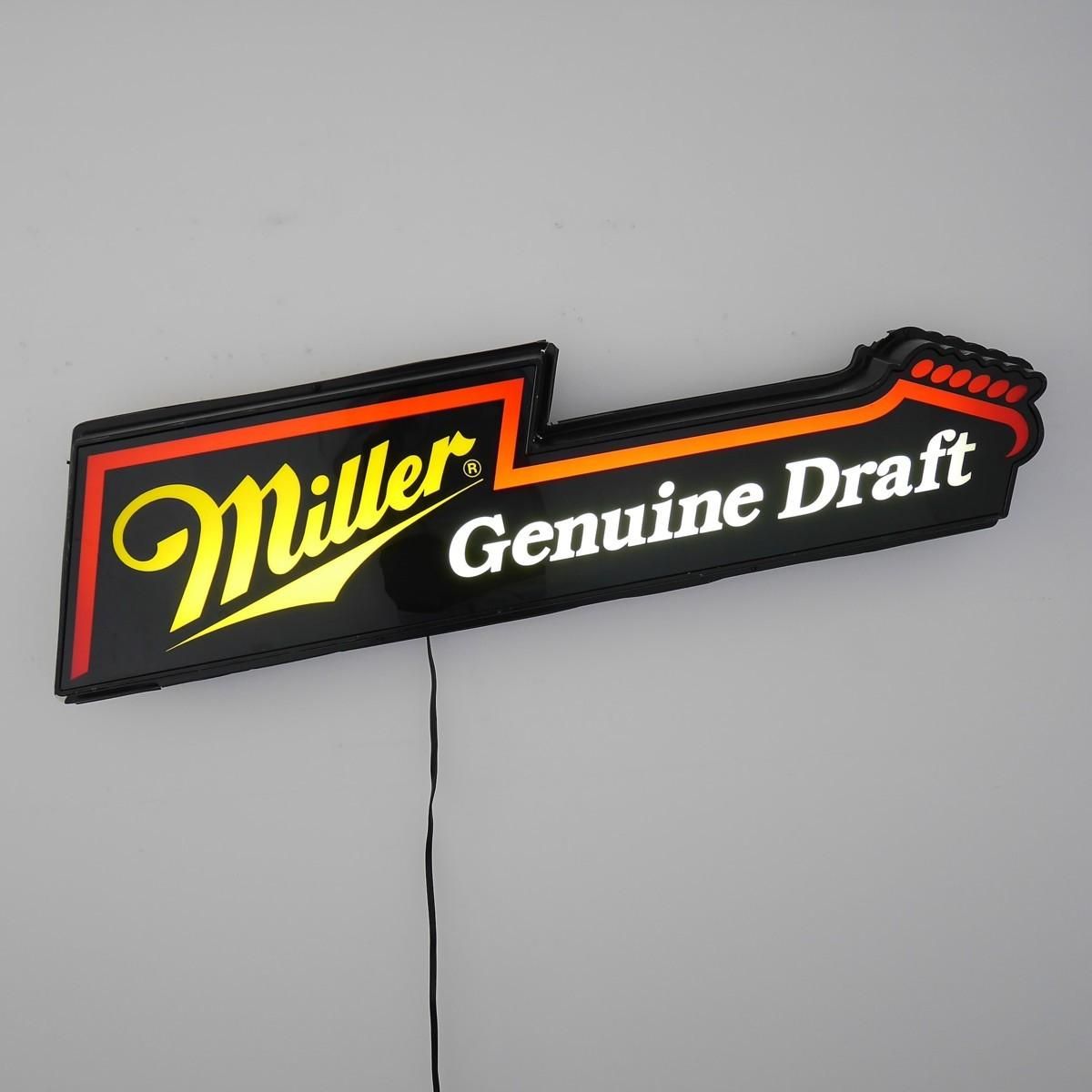 3137 アメリカ ヴィンテージ ライト付きサイン Miller ミラービール