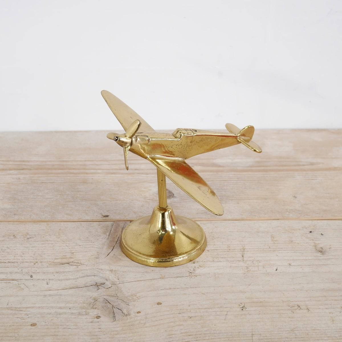4174 アメリカ ヴィンテージ 真鍮製 飛行機 マスタング MUSTANG メタル