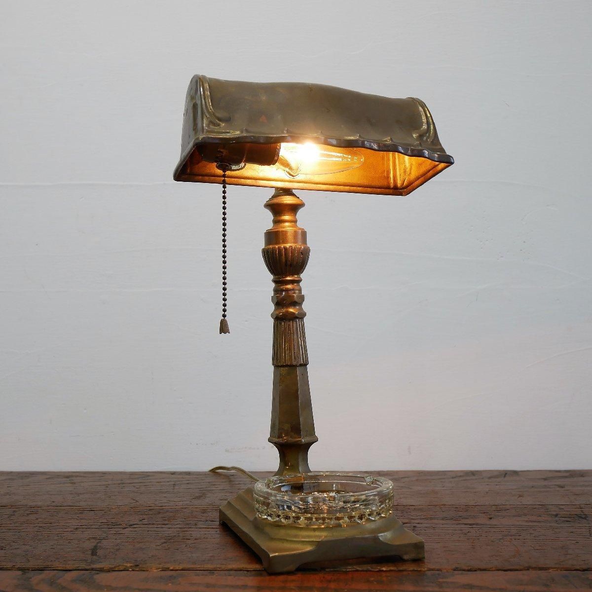 アメリカ ヴィンテージ 真鍮製デスクランプ アンティーク照明 ライト