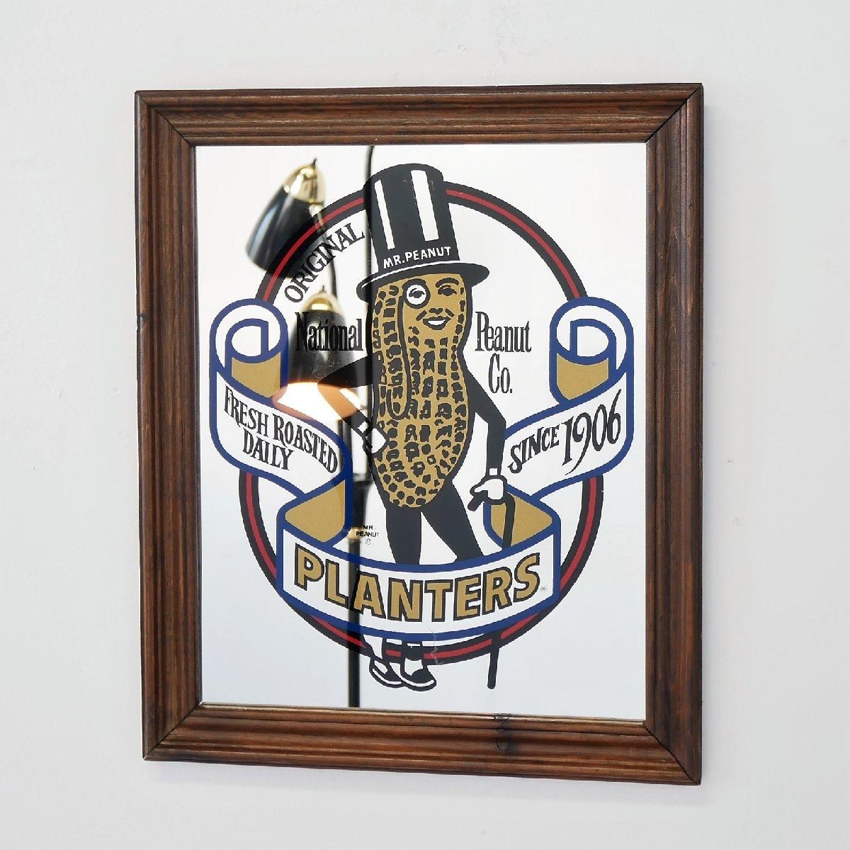 ヴィンテージ ミスターピーナッツ パブミラー アメリカ 額装 PLANTERS