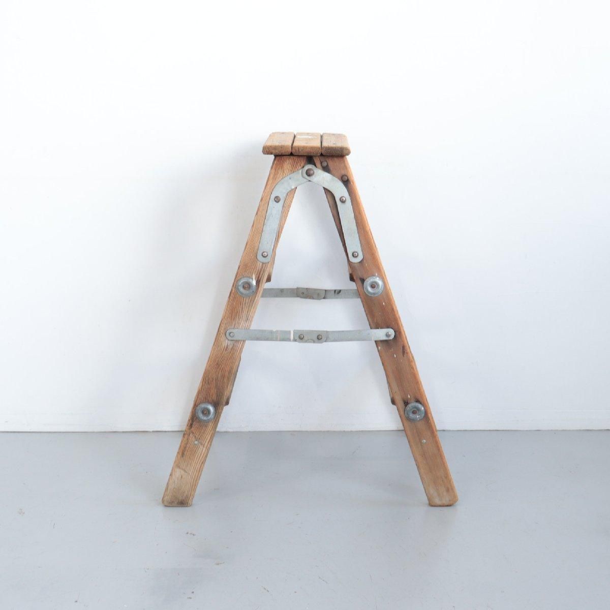 アメリカ ヴィンテージ 脚立 木製ラダー -通販-ローズボールアンティークス