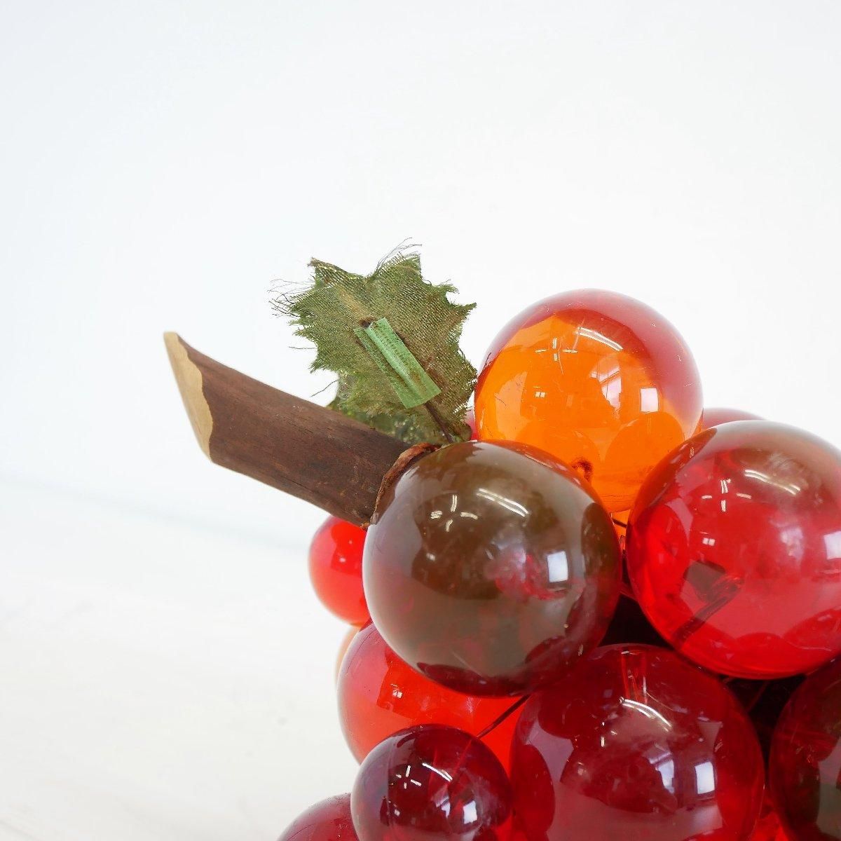 1960's アメリカ ミッドセンチュリー ブドウ オブジェ アクリル樹脂×木