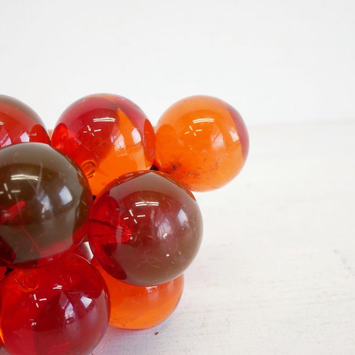 1960's アメリカ ミッドセンチュリー ブドウ オブジェ アクリル樹脂×木