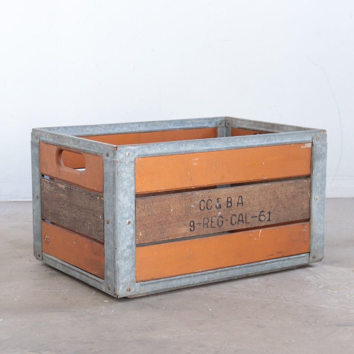 60s ヴィンテージ ミルククレート 木箱 ウッドボックス 運搬箱 収納