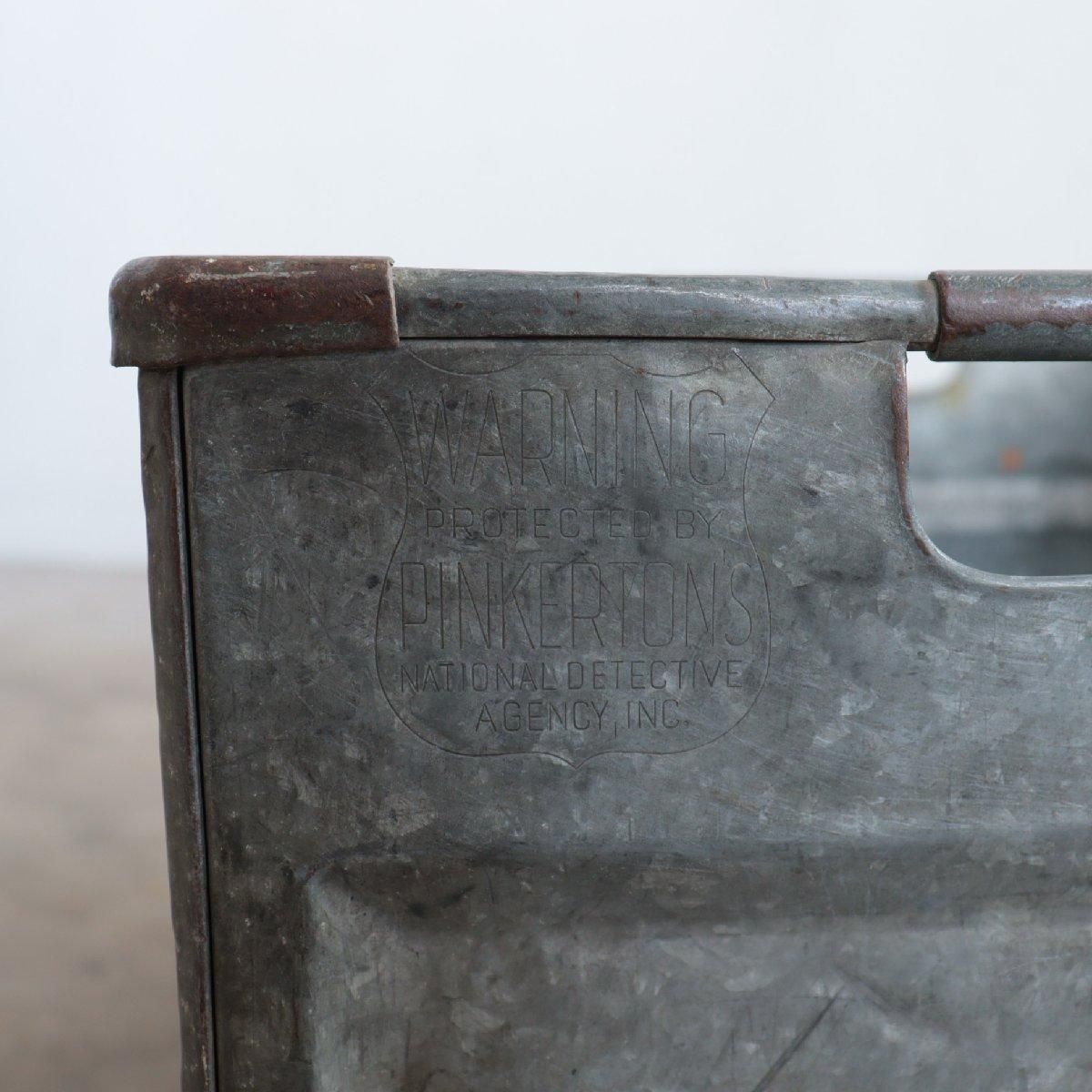 50s ヴィンテージ 金属製 ミルククレート ウッドボックス 運搬箱 収納