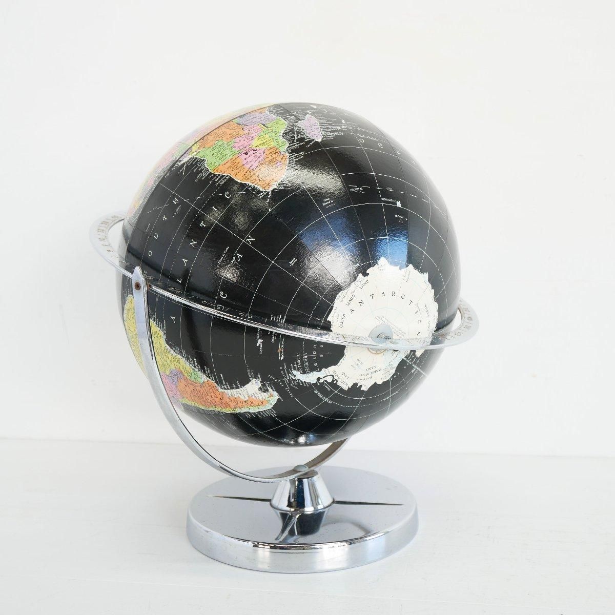 ヴィンテージ 地球儀 ブラックオーシャン アメリカ ブリタニカ百科事典