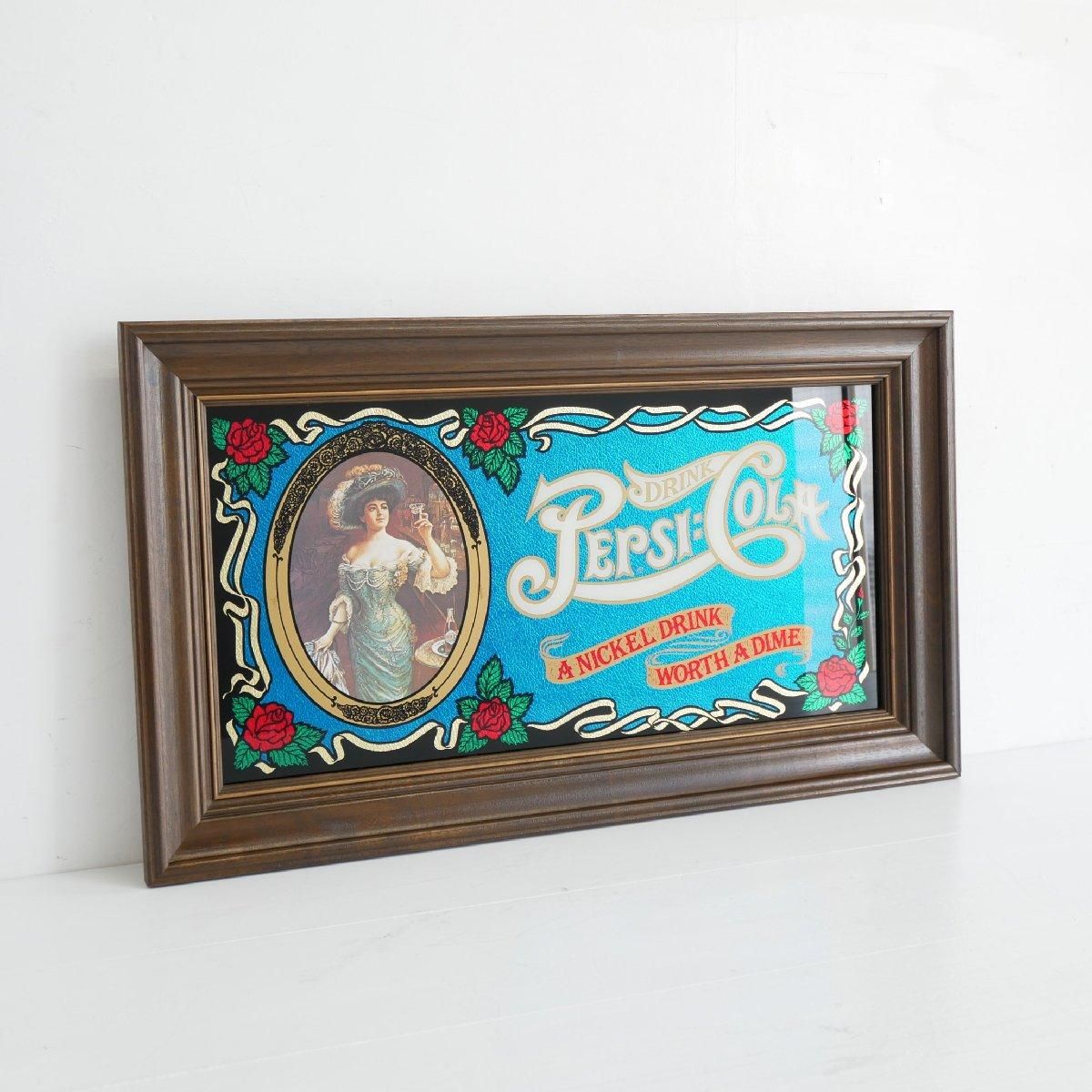 ヴィンテージ パブミラー ペプシコーラ 額装 アドバタイジング