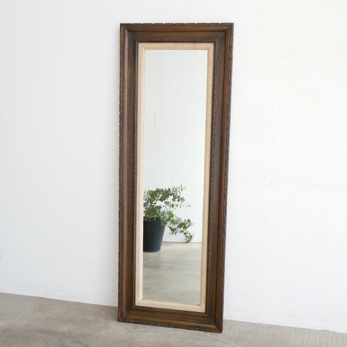 U.S. ヴィンテージ ミラー アメリカ 西海岸 木製フレーム かがみ 姿見