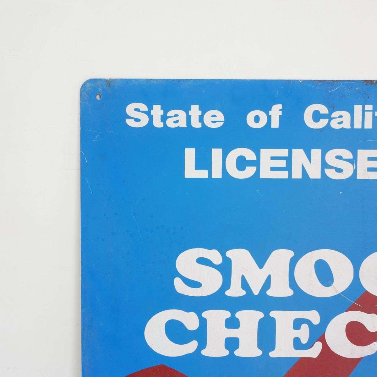 カリフォルニア州 スモッグチェック 看板 アメリカ ヴィンテージ
