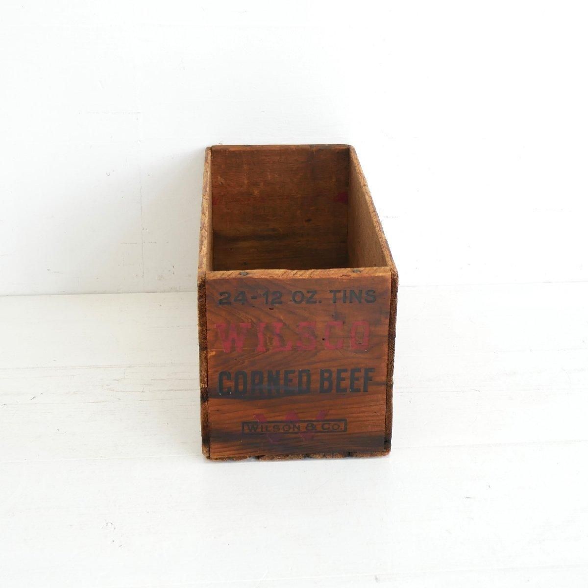 1920s 木箱 コンビーフ ウッドボックス -通販-ローズボールアンティークス