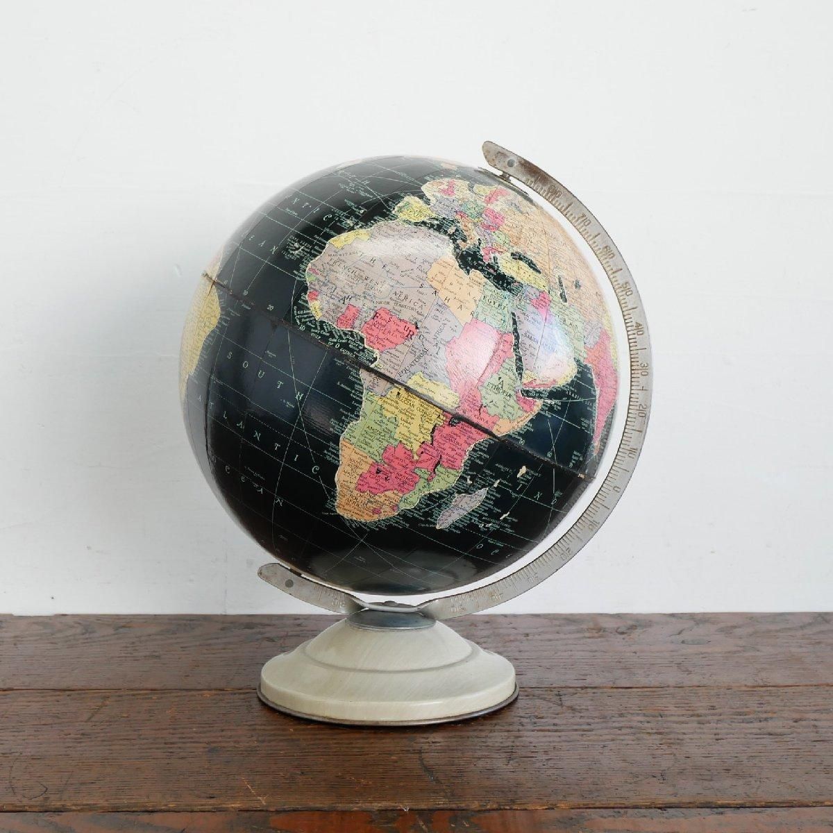 ヴィンテージ 地球儀 ブラックオーシャン -通販-ローズボール