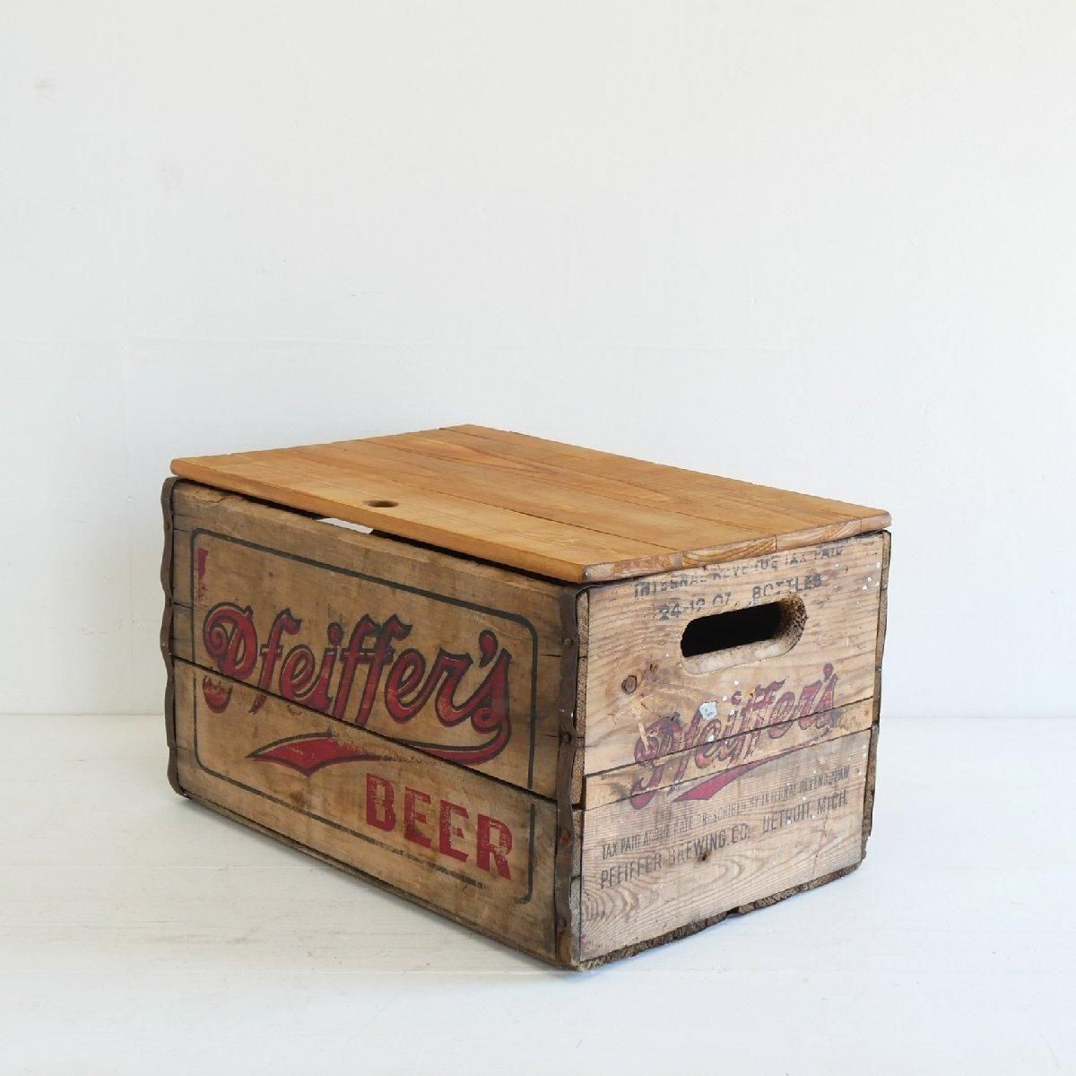 ヴィンテージ 蓋付き木箱 運搬箱 -通販-ローズボールアンティークス