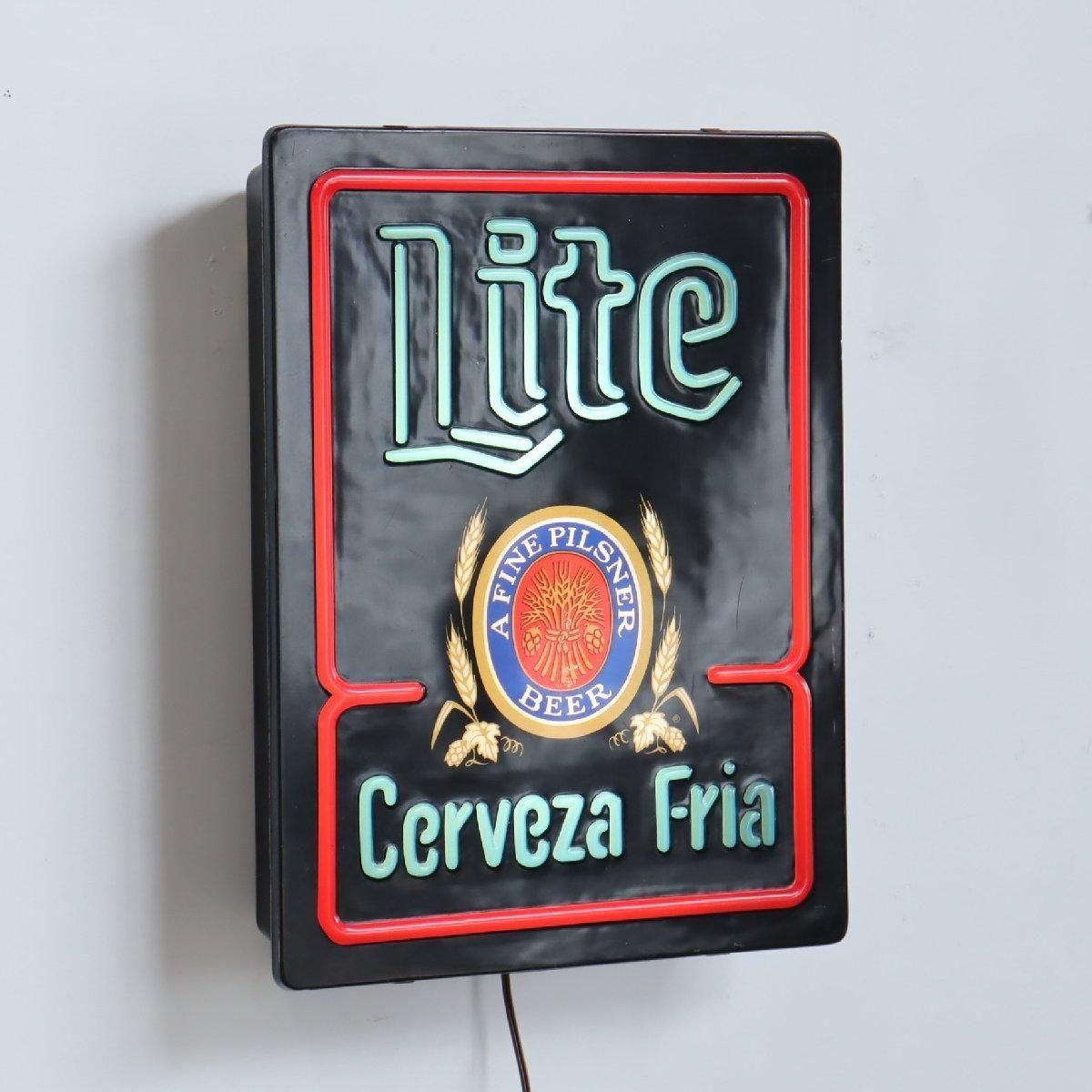 ライトサイン ミラーライト ビール 看板 -通販-ローズボールアンティークス