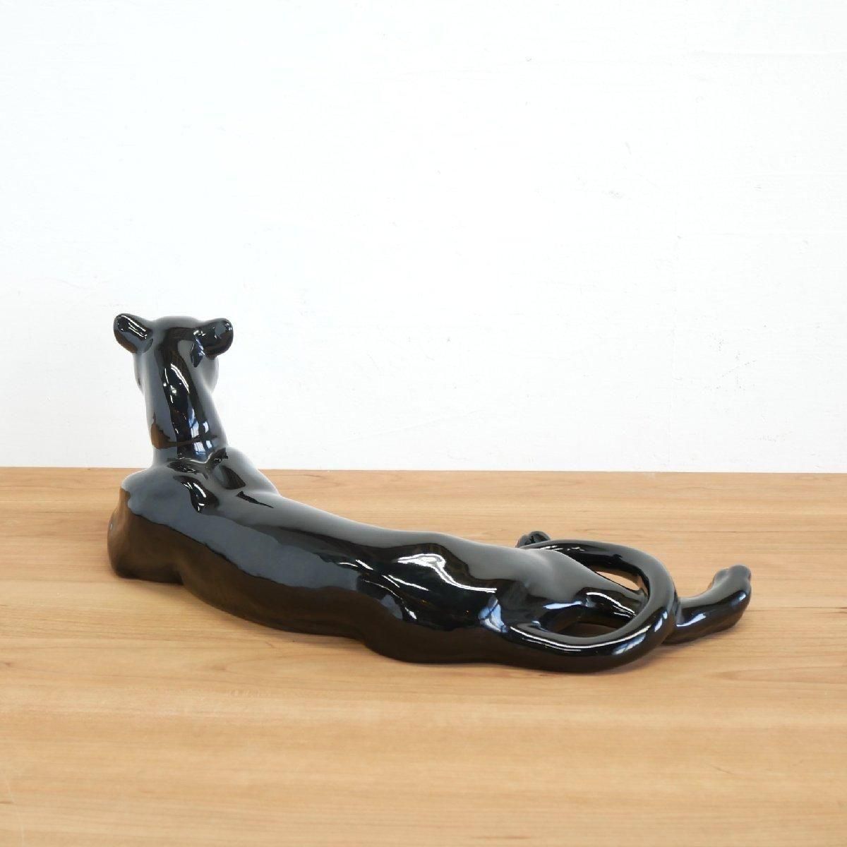 ブラックパンサー 置物 50s 陶器製 -通販-ローズボールアンティークス