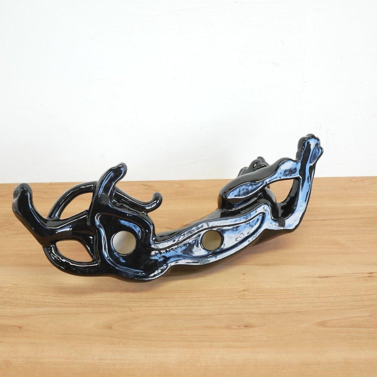 ブラックパンサー 置物 50s 陶器製 -通販-ローズボールアンティークス