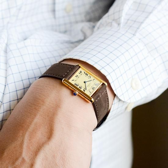 純正 カルティエ タンクマスト LM ベルト 19mm