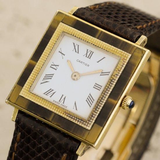 カルティエCartier｜スクエア18KWG｜手巻き・1970年代製｜アンティーク