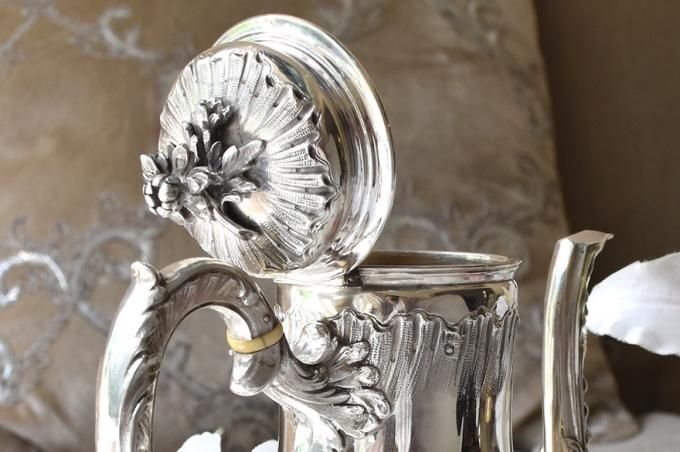 仏アンティーク銀器【純銀950】ピュイフォルカ 小さめサイズ コーヒー