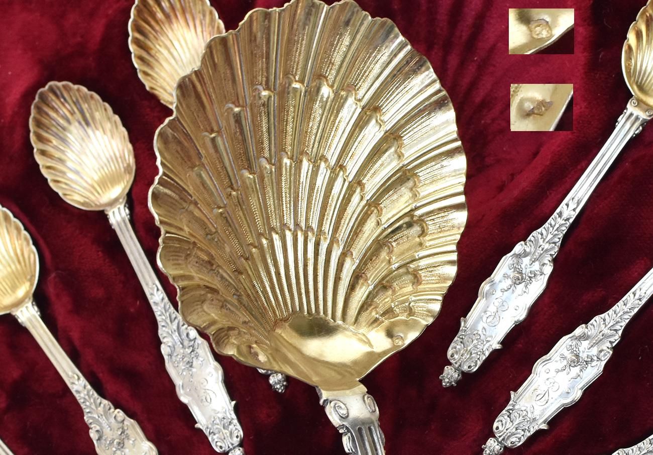 ピュイフォルカ】 純銀 スプーン 1本「アール・ヌーヴォーの華