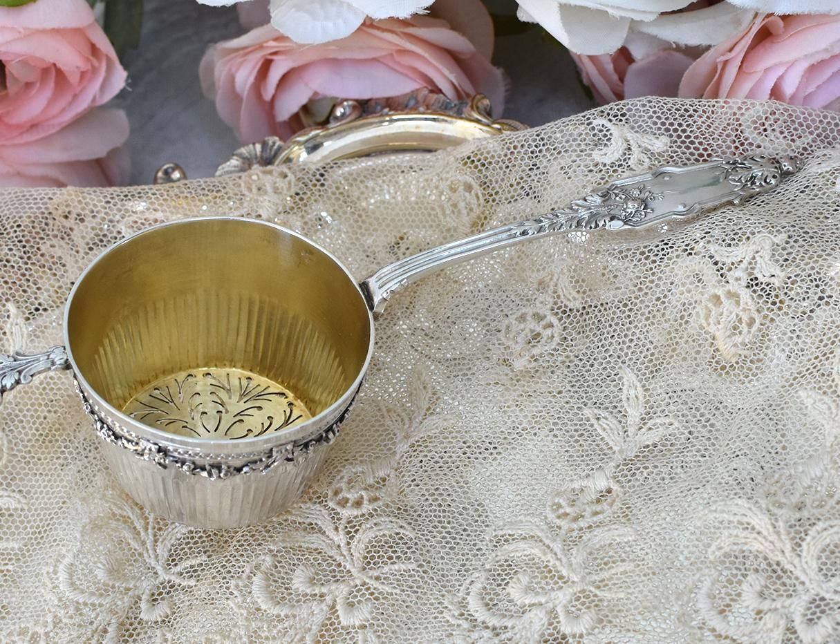 仏アンティーク【銀950】ティーストレーナー◇Puiforcat ピュイ