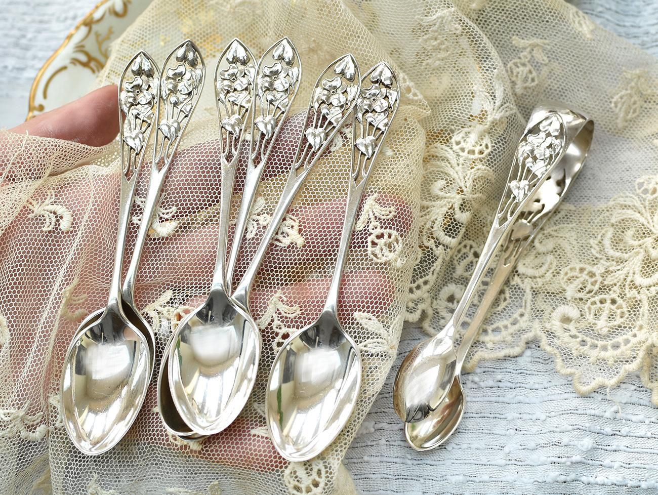 純銀製 AG999刻印 スプーン2本 箸2膳セット 純シルバー製 226g 純銀