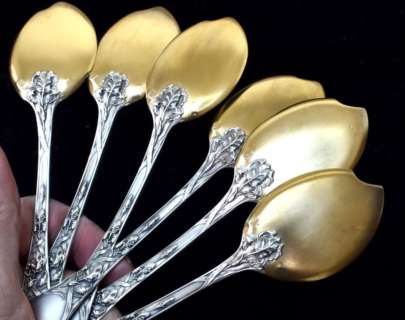 Puiforcat ピュイフォルカ／「アイリス」純銀製 カトラリー 2本セット