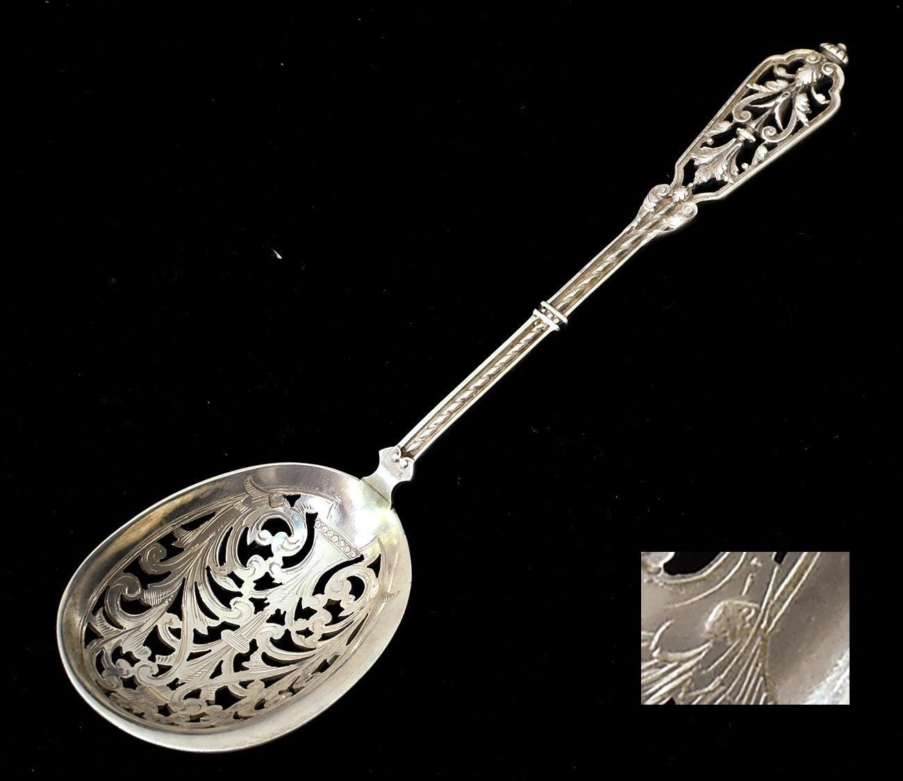 仏アンティーク銀器【銀950】ピュイフォルカ サービング 16.5cm