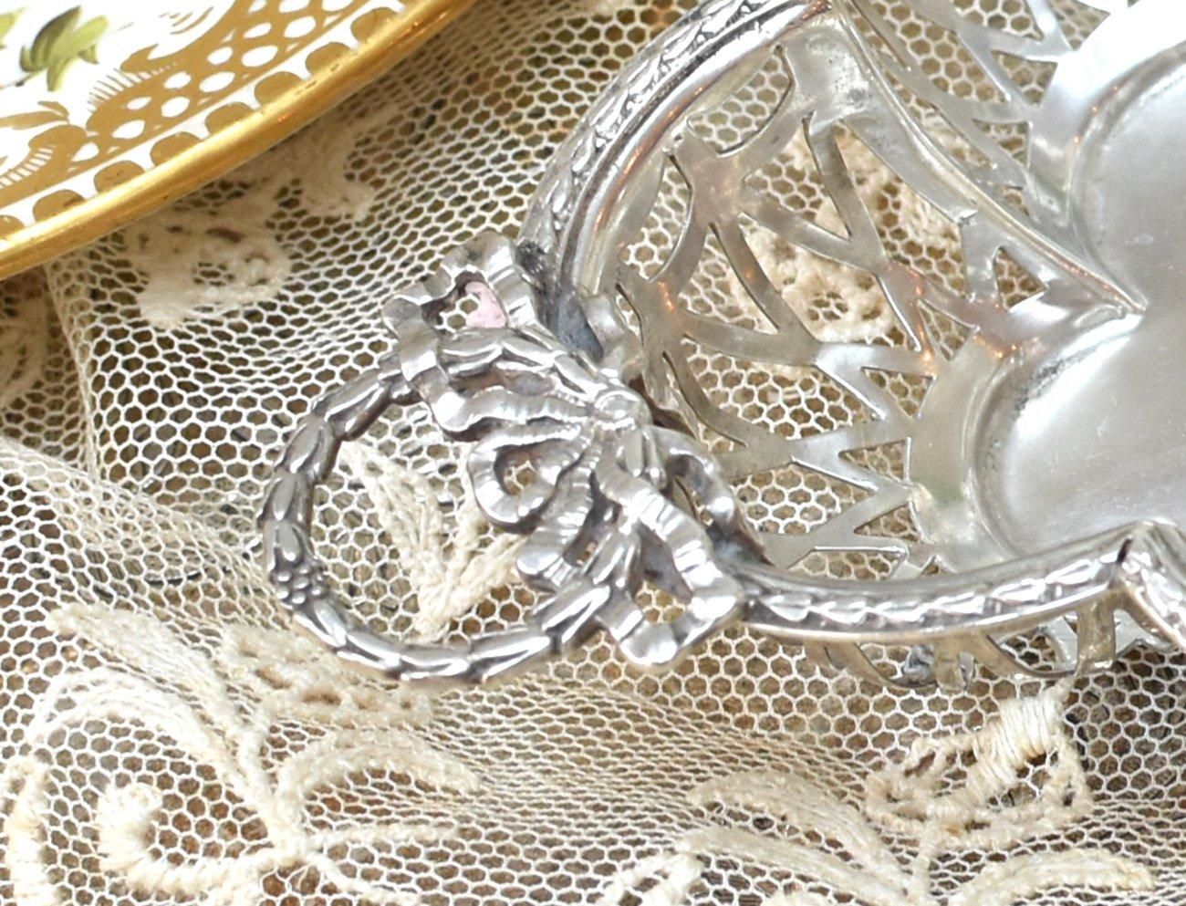 英国アンティーク銀器【純銀】1912年 ボンボンディッシュ Elkington&Co