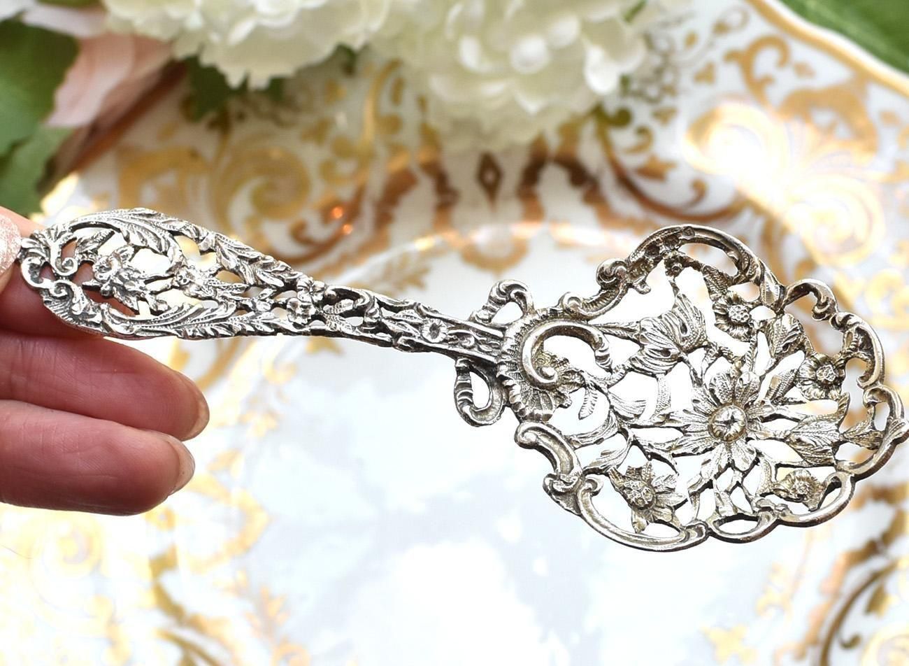 英国アンティーク銀器【純銀】William Comynsセット◇ティースプーン6