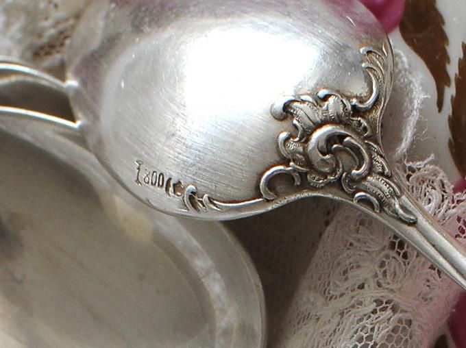 銀800】ドイツ ティースプーン 5本セット - Edwardian Dreams Antiques