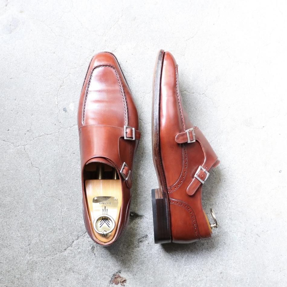 美品” YANKO（ヤンコ）ダブルモンクストラップシューズ Size:9 Cosido