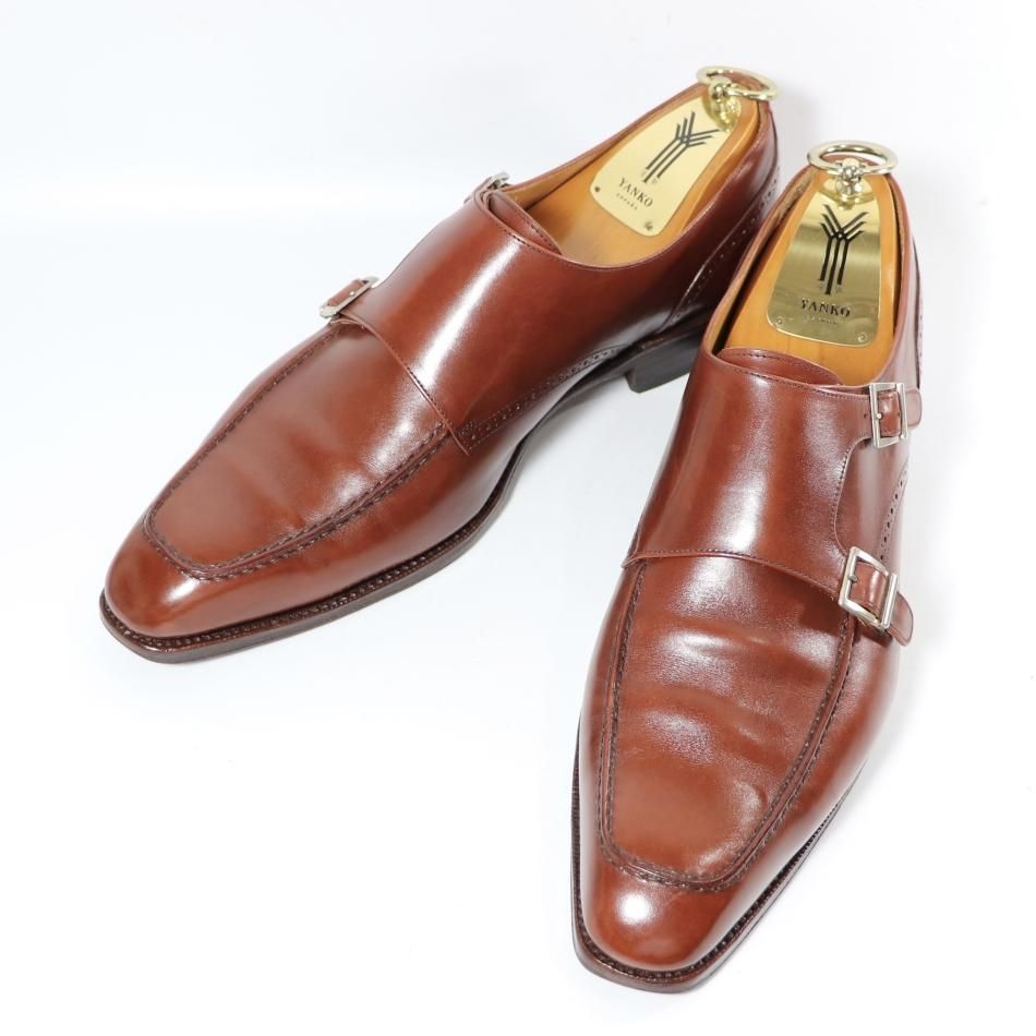 美品” YANKO（ヤンコ）ダブルモンクストラップシューズ Size:9 Cosido