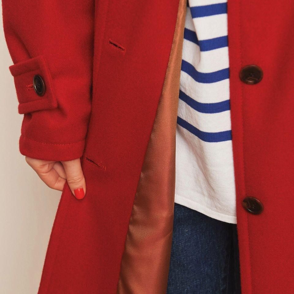 CHILD WOMAN - ハードメルトン ステンカラーコート (0101CO001232