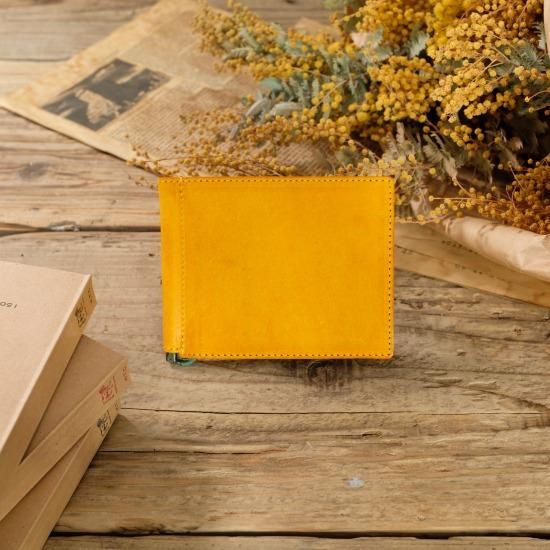 マネークリップ / イエロー - 革コインウォレット、バッグ等の