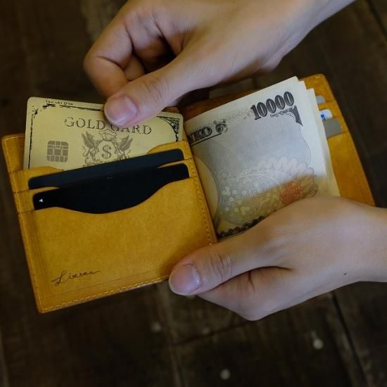 マネークリップ / イエロー - 革コインウォレット、バッグ等の