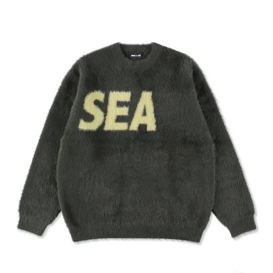 WIND AND SEA】Shaggy BIG SEA Knit Sweater - fabric - ONLINE STORE