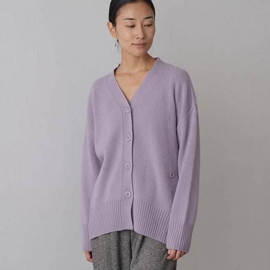 カシミヤ100%上質な大人のカーディガン【DRESS HERSELF/ドレスハー