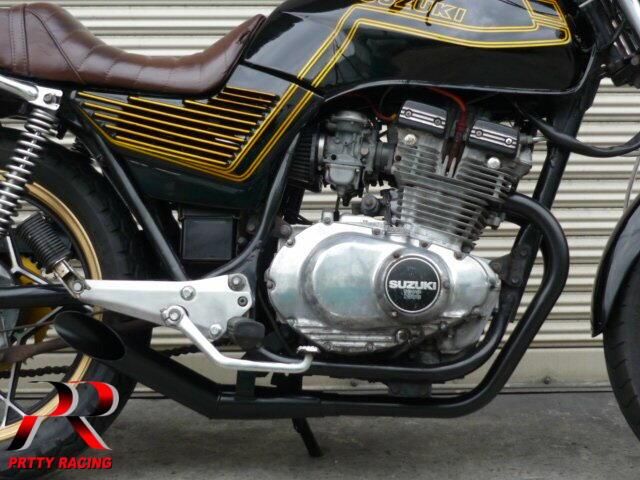 GSX250E ゴキ 二重加工 PRETTY サイクロン管 マフラー ブラック