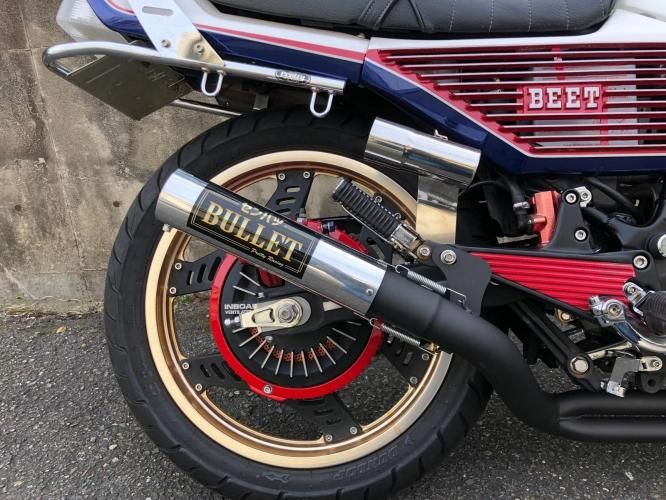 CBX400F用 PRETTY 薄型センバツブレット ブラック /メッキ /素地