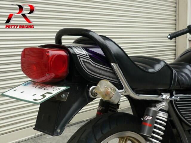 GS400 メッキ極太ゴム巻きタンデムバー