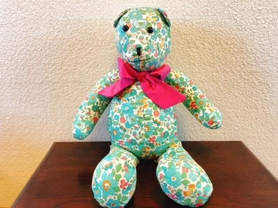 イギリス LIBERTY(リバティ）ベア(グリーン花柄) - featherfewhouse