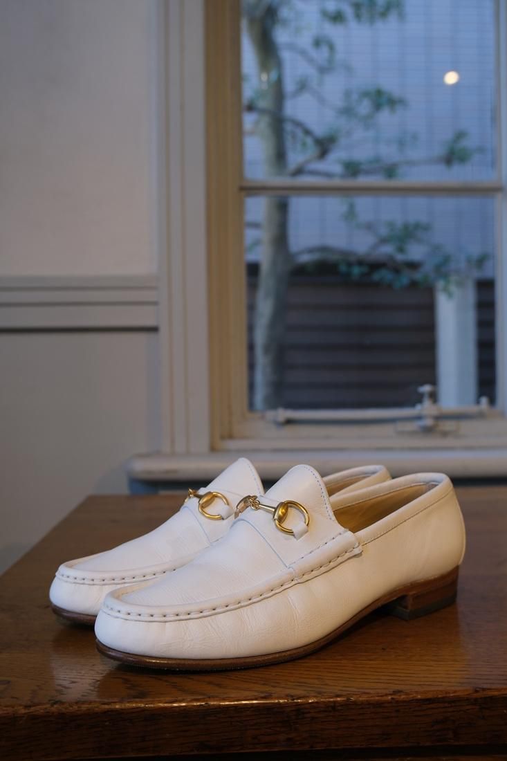 GUCCIホースビットスウェードローファー | 赤 37 - lamadri vintage