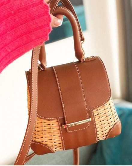 ラタンミニフラップバッグ - seventen