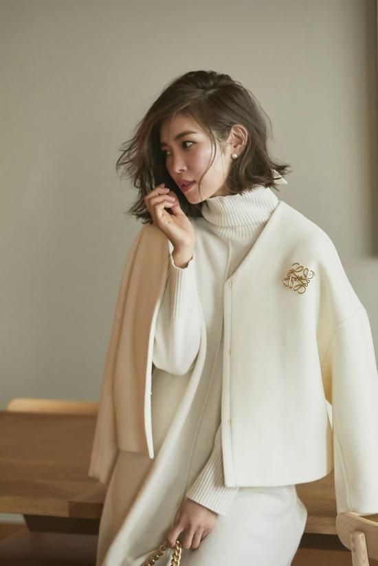 ダブルフェイスショートコート(オフホワイト) - seventen