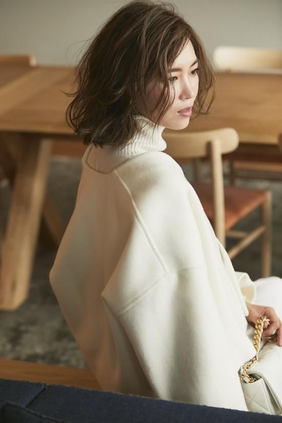 ダブルフェイスショートコート(オフホワイト) - seventen