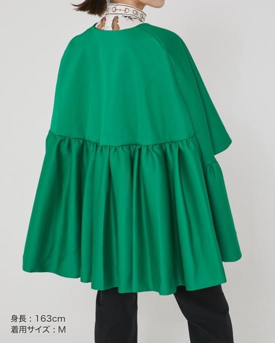 ダブルクロスフレアショートコート(ベージュ) - seventen